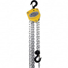 OZ Lifting Products - 1,000 Lb Capacity, 10' Lift Height, Manual Chain Hoist with Overload Protection - Benchmark Tooling