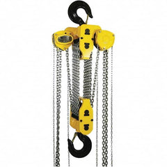 OZ Lifting Products - 60,000 Lb Capacity, 20' Lift Height, Manual Chain Hoist with Overload Protection - Benchmark Tooling