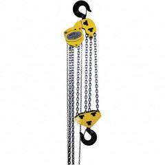 OZ Lifting Products - 20,000 Lb Capacity, 15' Lift Height, Manual Chain Hoist with Overload Protection - Benchmark Tooling