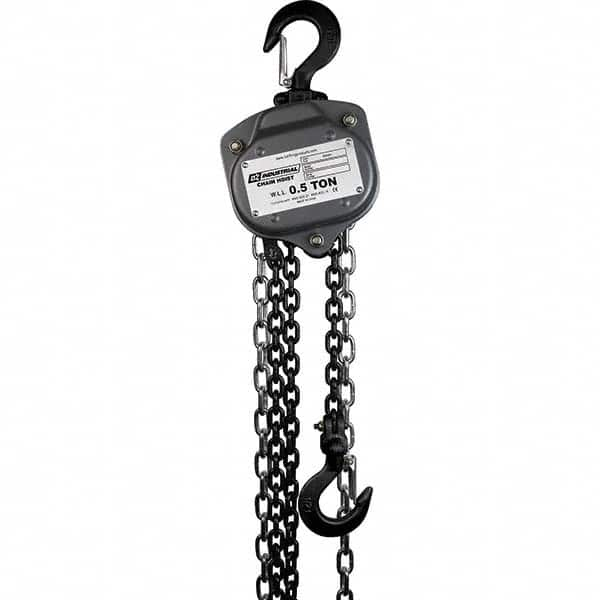 OZ Lifting Products - 1,000 Lb Capacity, 10' Lift Height, Chain Manual Hoist - Benchmark Tooling