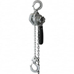 OZ Lifting Products - 500 Lb Capacity, 10' Lift Height, Chain Manual Lever Hoist - Benchmark Tooling