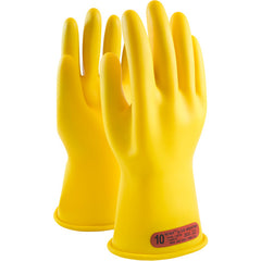 ‎170-0-11/12 - Novax - Natural Rubber Insulating Glove - Class 0 - 11″ - Yellow - Straight Cuff - Exact Industrial Supply