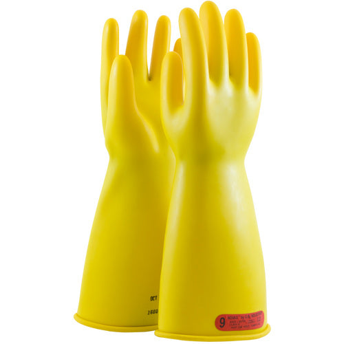 ‎170-0-14/11 - Novax - Natural Rubber Insulating Glove - Class 0 - 14″ - Yellow - Straight Cuff