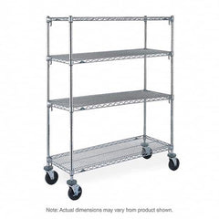 Metro - 900 Lb Capacity 4 Shelf Mobile Wire Shelving Unit - Add-On Unit - Benchmark Tooling