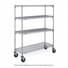 Metro - 900 Lb Capacity 4 Shelf Mobile Wire Shelving Unit - Add-On Unit - Benchmark Tooling