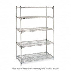 Metro - 2,000 Lb Capacity 5 Shelf Wire Shelving - Starter Unit - Benchmark Tooling