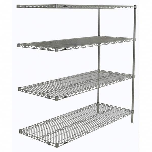 Metro - 2,000 Lb Capacity 4 Shelf Wire Shelving - Add-On Unit - Benchmark Tooling