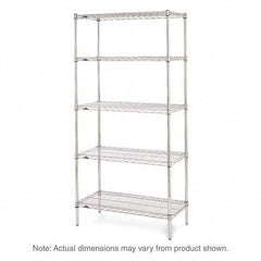 Metro - 2,000 Lb Capacity 5 Shelf Wire Shelving - Starter Unit - Benchmark Tooling