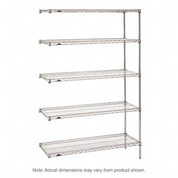 Metro - 2,000 Lb Capacity 5 Shelf Wire Shelving - Add-On Unit - Benchmark Tooling