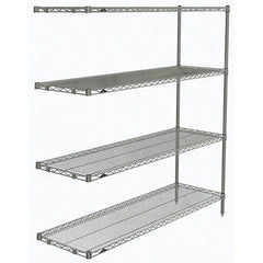 Metro - 2,000 Lb Capacity 4 Shelf Wire Shelving - Add-On Unit - Benchmark Tooling