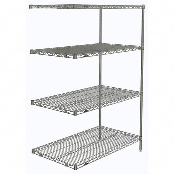 Metro - 2,000 Lb Capacity 4 Shelf Wire Shelving - Add-On Unit - Benchmark Tooling