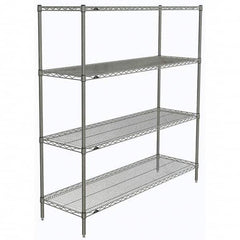 Metro - 2,000 Lb Capacity 4 Shelf Wire Shelving - Starter Unit - Benchmark Tooling