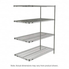 Metro - 2,000 Lb Capacity 4 Shelf Wire Shelving - Add-On Unit - Benchmark Tooling