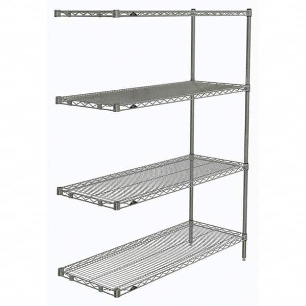 Metro - 2,000 Lb Capacity 4 Shelf Wire Shelving - Add-On Unit - Benchmark Tooling