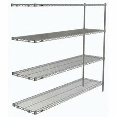 Metro - 2,000 Lb Capacity 4 Shelf Wire Shelving - Add-On Unit - Benchmark Tooling