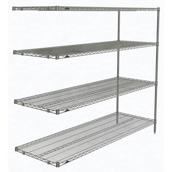 Metro - 2,000 Lb Capacity 4 Shelf Wire Shelving - Add-On Unit - Benchmark Tooling