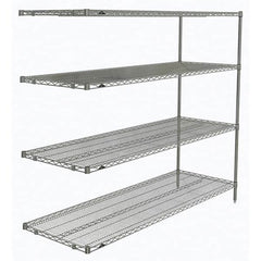 Metro - 2,000 Lb Capacity 4 Shelf Wire Shelving - Add-On Unit - Benchmark Tooling