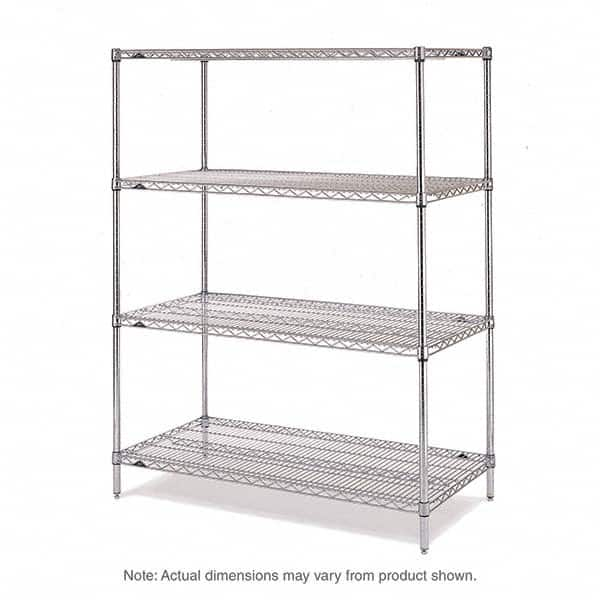 Metro - 2,000 Lb Capacity 4 Shelf Wire Shelving - Add-On Unit - Benchmark Tooling