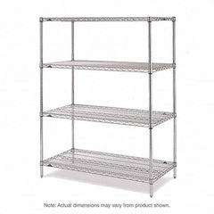 Metro - 2,000 Lb Capacity 4 Shelf Wire Shelving - Add-On Unit - Benchmark Tooling