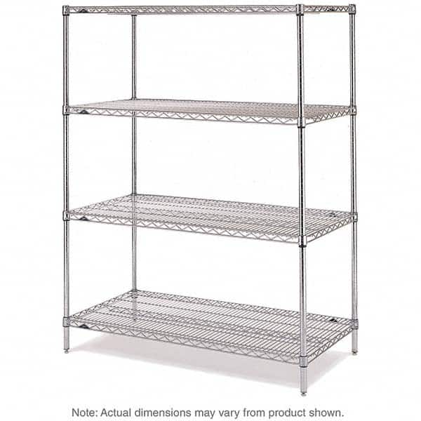 Metro - 2,000 Lb Capacity 4 Shelf Wire Shelving - Starter Unit - Benchmark Tooling