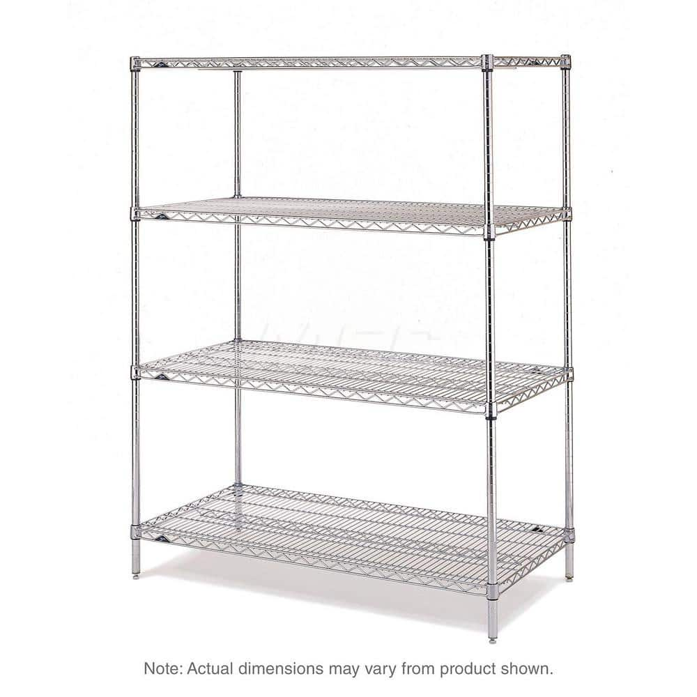 Starter Unit Wire Shelving: 4 Shelves 21″ Wide, 24″ Deep, 63″ High