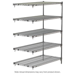 Metro - 2,000 Lb Capacity 5 Shelf Wire Shelving - Add-On Unit - Benchmark Tooling