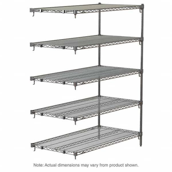 Metro - 2,000 Lb Capacity 5 Shelf Wire Shelving - Add-On Unit - Benchmark Tooling