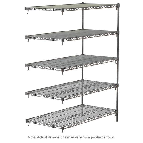 Metro - 2,000 Lb Capacity 5 Shelf Wire Shelving - Add-On Unit - Benchmark Tooling