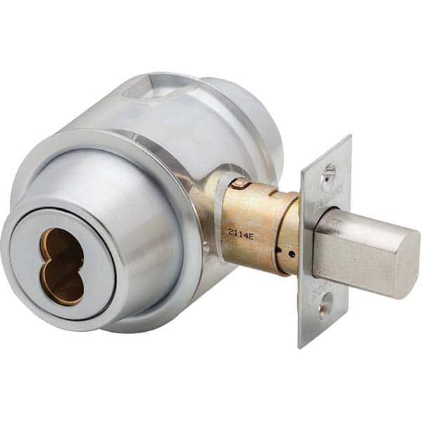 Schlage - Deadbolts Type: Single Cylinder Door Thickness Range: 1-5/8-2 - Benchmark Tooling