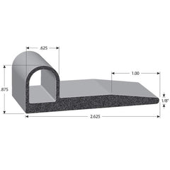 Fairchild Industries - Automotive Replacement Parts; Type: Rubber Seal ; Application: EPDM Sponge rubber seal with HATs Tape - Exact Industrial Supply