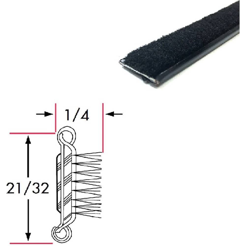 Fairchild Industries - Automotive Replacement Parts; Type: Belt Weatherstrip ; Application: Beltline Without Stainless Steel Bead Flexible Polypropylene Pile Lining Rubber Covered, 48 In. - Exact Industrial Supply