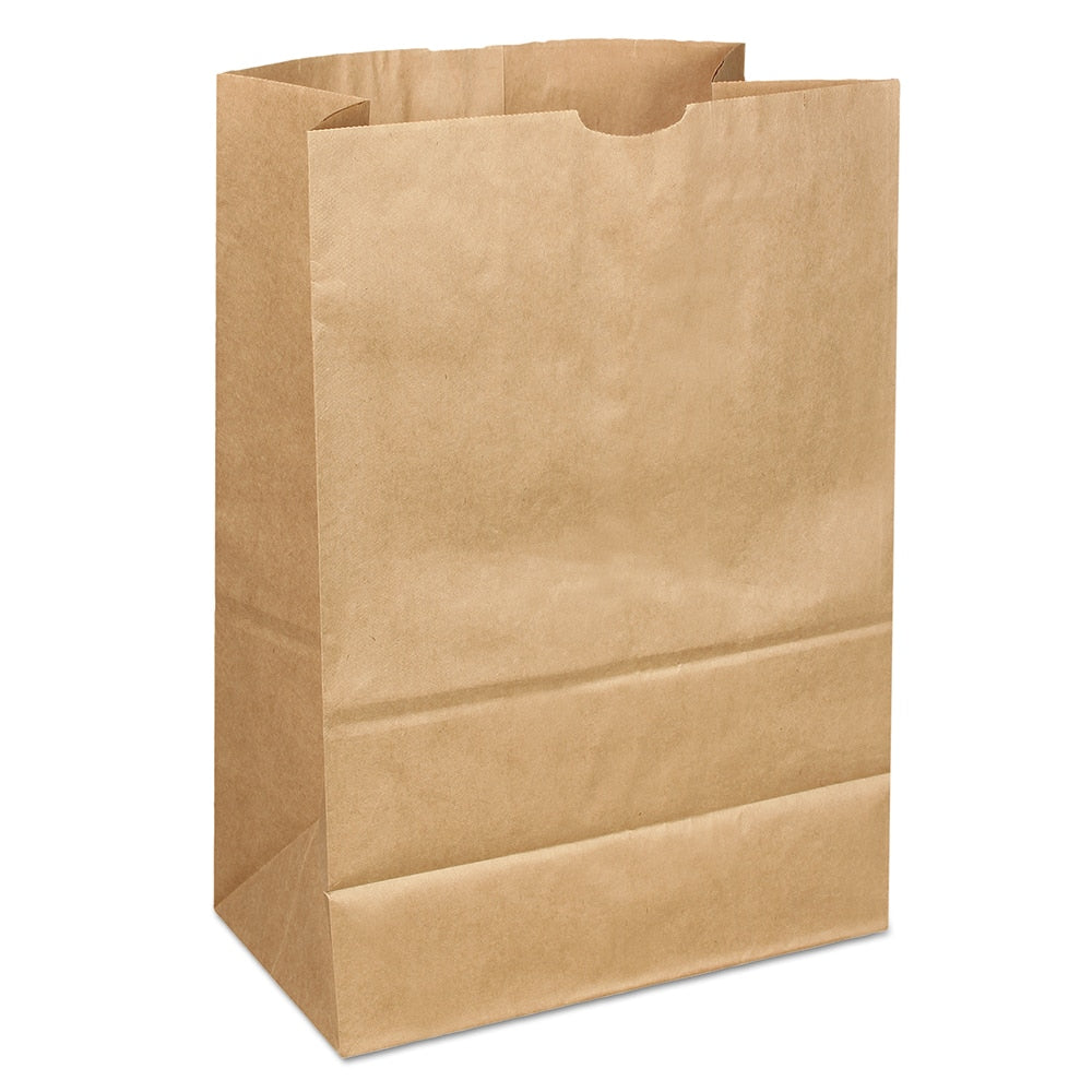 GEN - Paper Bags; Type: Grocery Bag ; Color: Kraft ; Size: 12 x 7 x 17 ; Material: Paper - Exact Industrial Supply