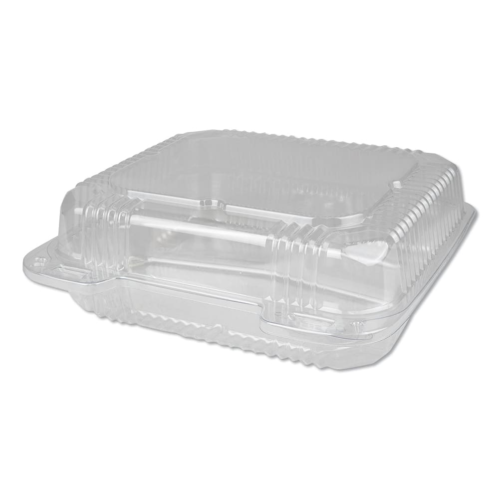 Durable Packaging - Food Containers; Type: Hinged Container ; Shape: Square ; Volume Range: 3 Gal. - Exact Industrial Supply