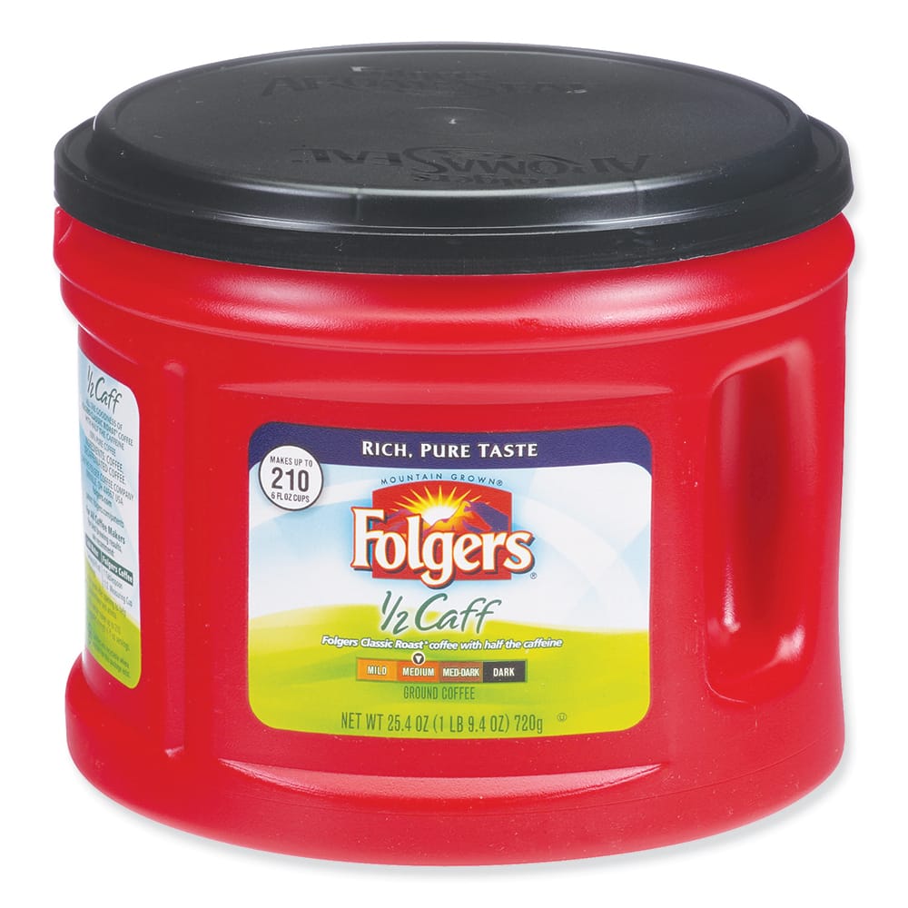 Folgers - Coffee, Tea & Accessories; Breakroom Accessory Type: Coffee ; Breakroom Accessory Description: Beverages-Half-caffeinated Coffee; Bulk Ground - Exact Industrial Supply