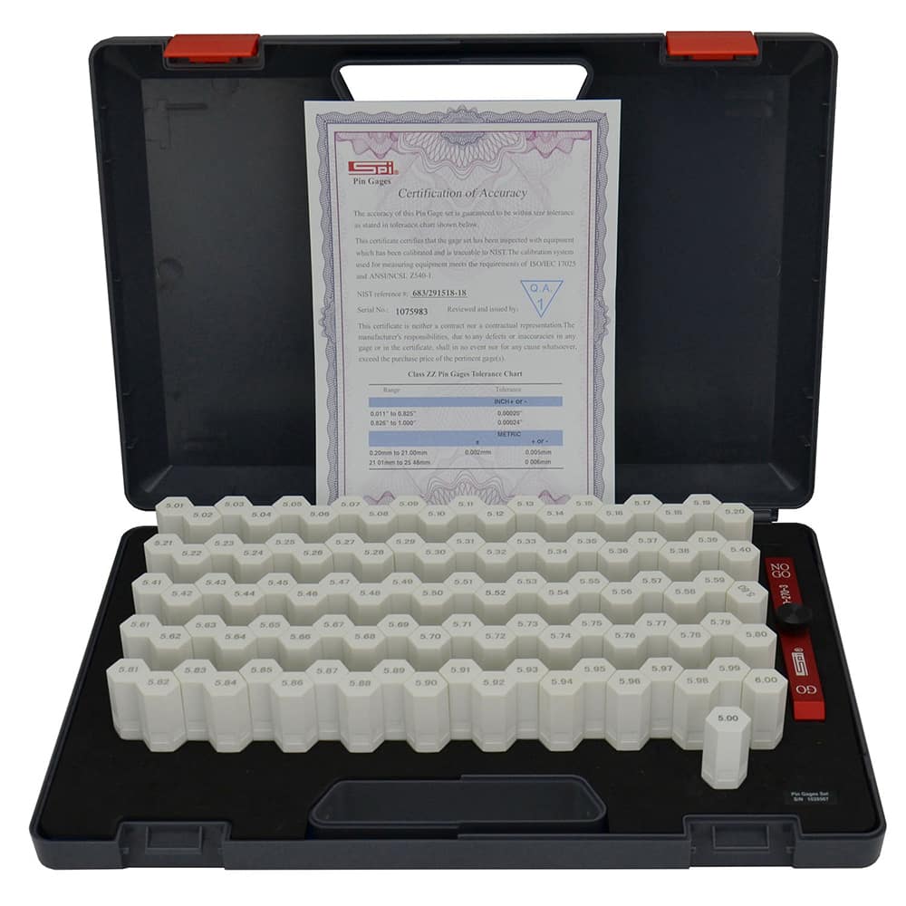 Class ZZ Plug Gage Set: 0.1181 to 0.1575″ Range, 101 Pc 0.002000″ Tolerance