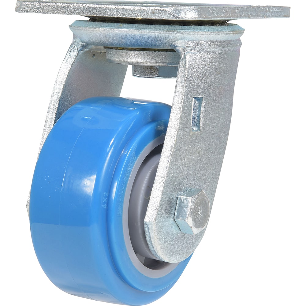 Vestil - Standard Casters; Mount: With Holes ; Style: Swivel ; Wheel Diameter: 4 (Inch); Wheel Width: 2 (Inch); Overall Height (Inch): 5-3/4 ; Load Capacity (Lb.): 617.000 - Exact Industrial Supply