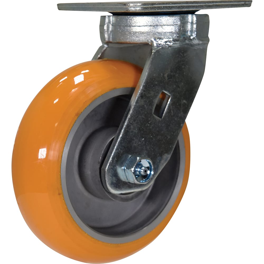 Vestil - Standard Casters; Mount: With Holes ; Style: Swivel ; Wheel Diameter: 6 (Inch); Wheel Width: 2 (Inch); Overall Height (Inch): 7-1/2 ; Load Capacity (Lb.): 1500.000 - Exact Industrial Supply