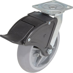 Vestil - Standard Casters; Mount: With Holes ; Style: Swivel w/Total Brake ; Wheel Diameter: 8 (Inch); Wheel Width: 2 (Inch); Overall Height (Inch): 9-1/2 ; Load Capacity (Lb.): 675.000 - Exact Industrial Supply