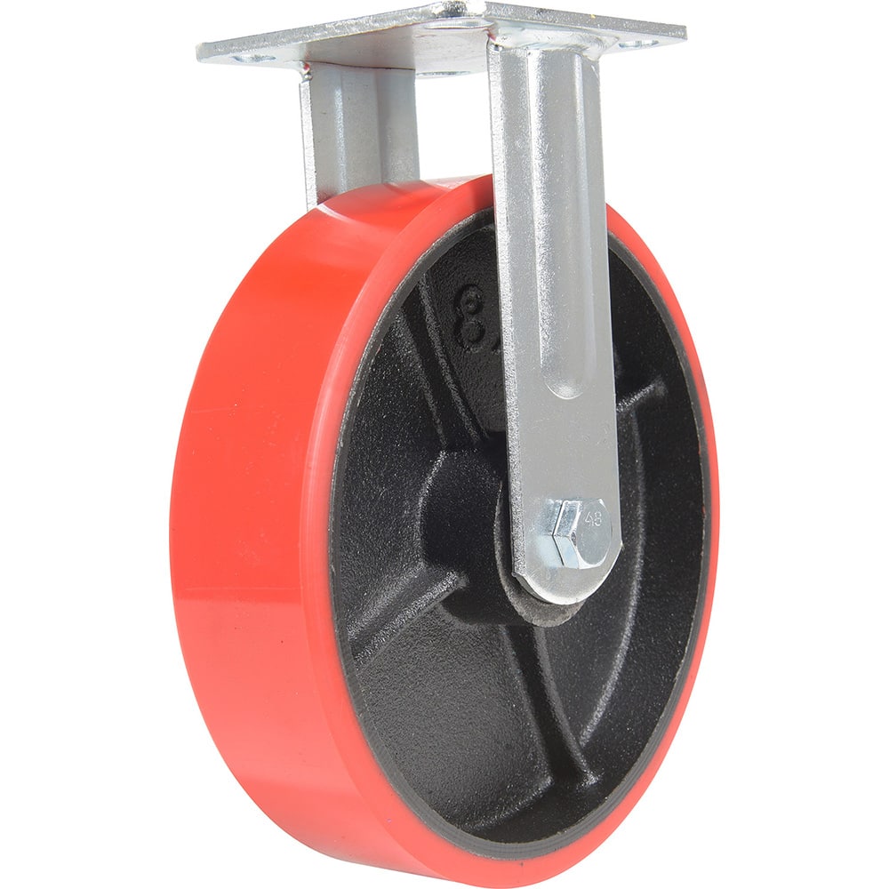 Vestil - Standard Casters; Mount: With Holes ; Style: Rigid ; Wheel Diameter: 8 (Inch); Wheel Width: 2 (Inch); Overall Height (Inch): 9-1/2 ; Load Capacity (Lb.): 1474.000 - Exact Industrial Supply