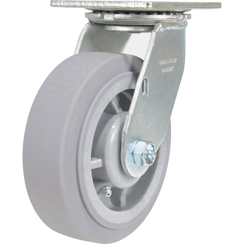 Vestil - Standard Casters; Mount: With Holes ; Style: Swivel ; Wheel Diameter: 6 (Inch); Wheel Width: 2 (Inch); Overall Height (Inch): 7-1/2 ; Load Capacity (Lb.): 600.000 - Exact Industrial Supply