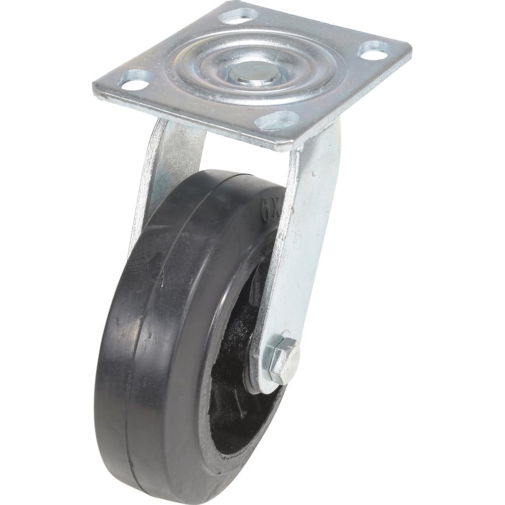 Vestil - Standard Casters; Mount: With Holes ; Style: Swivel ; Wheel Diameter: 6 (Inch); Wheel Width: 2 (Inch); Overall Height (Inch): 7-1/2 ; Load Capacity (Lb.): 507.000 - Exact Industrial Supply