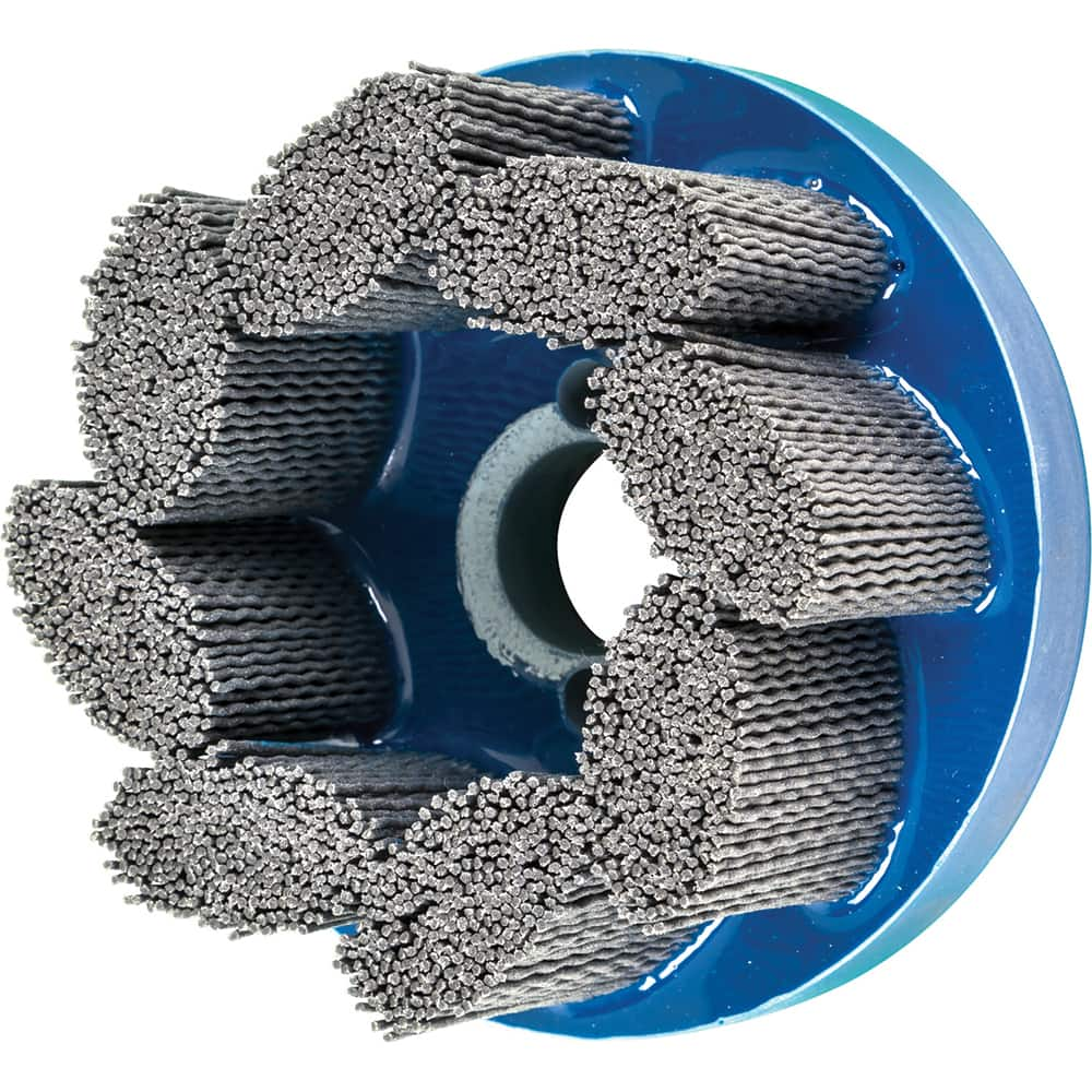 PFERD - Disc Brushes; Outside Diameter (Inch): 4 ; Grit: 80 ; Abrasive Material: Silicon Carbide ; Brush Type: Crimped ; Connector Type: Arbor ; Arbor Hole Size (Inch): 7/8 - Exact Industrial Supply