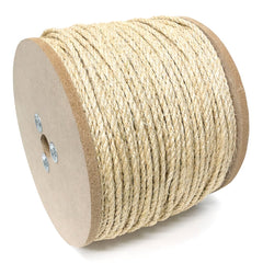 Mibro - Rope; Type: Twisted Rope ; Head/Holder Diameter (Inch): 3/8 ; Material: Sisal ; Load Capacity (Lb.): 100.000 ; Maximum Length: 600.00 ; Color: Natural - Exact Industrial Supply