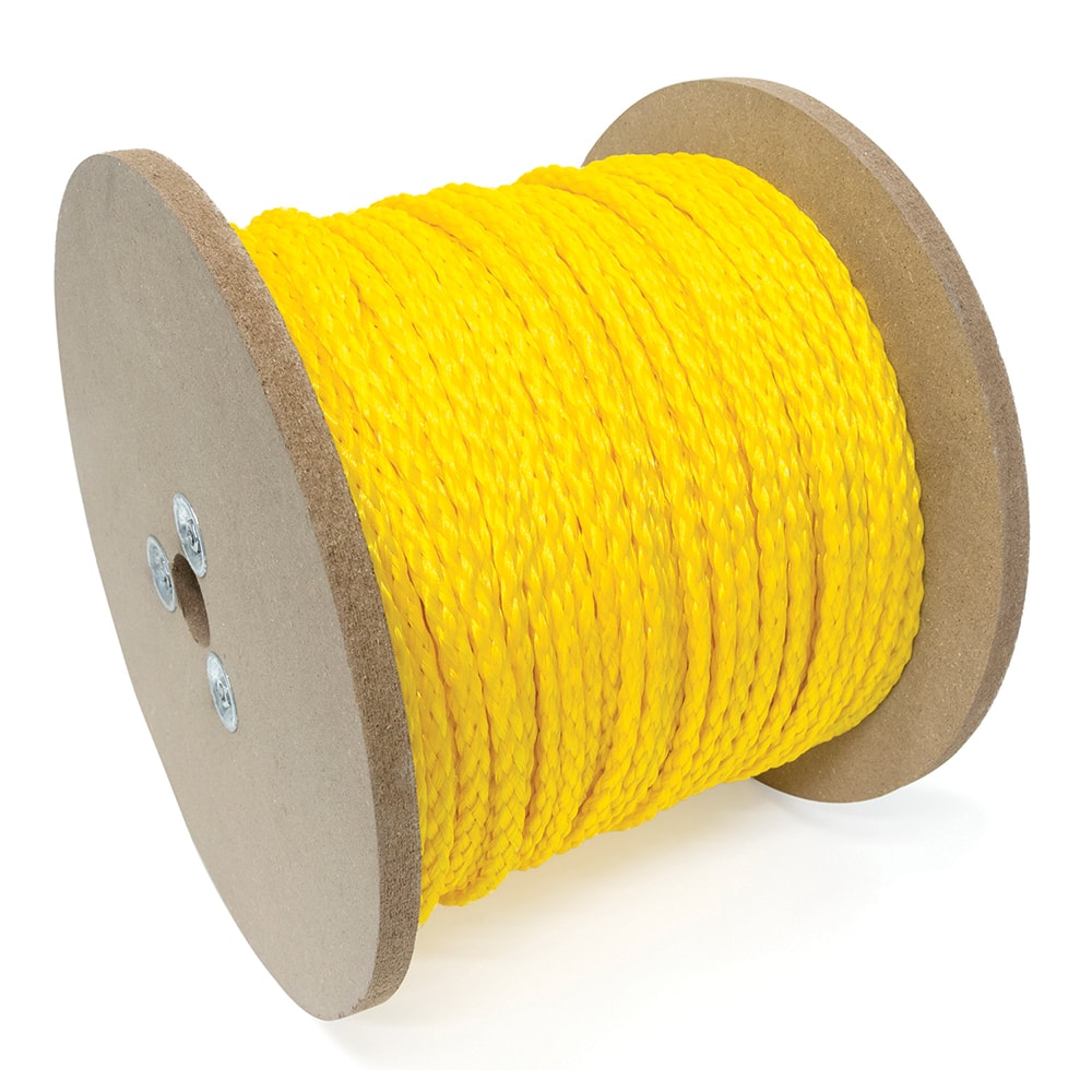 Mibro - Rope; Type: Barrier Rope ; Head/Holder Diameter (Inch): 1/4 ; Material: Polypropylene ; Load Capacity (Lb.): 100.000 ; Maximum Length: 1000.00 ; Color: Yellow - Exact Industrial Supply