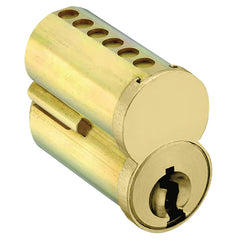 Arrow Lock - Cylinders; Type: Interchangeable Core ; Keying: LB Keyway ; Number of Pins: 7 ; Material: Brass ; Finish/Coating: Satin Brass - Exact Industrial Supply