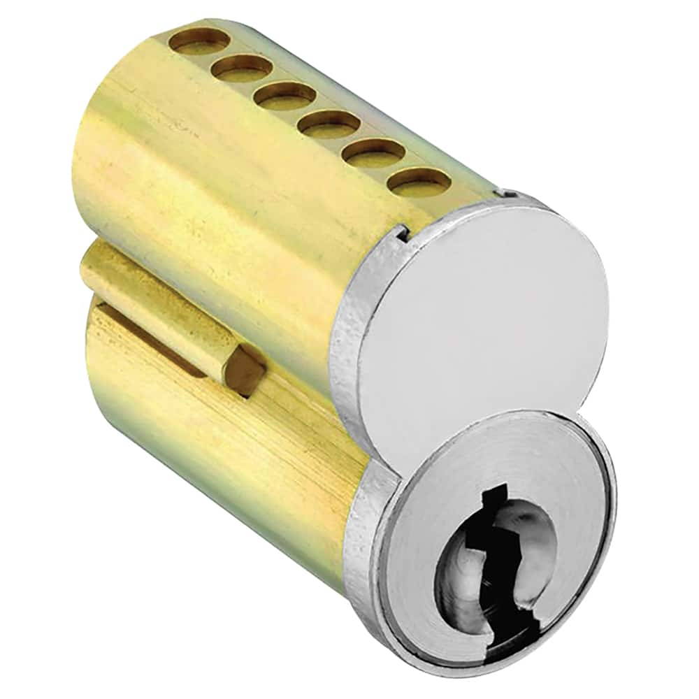 Arrow Lock - Cylinders; Type: Interchangeable Core ; Keying: MB Keyway ; Number of Pins: 7 ; Material: Brass ; Finish/Coating: Satin Chrome - Exact Industrial Supply