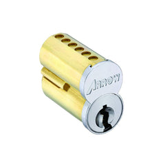 Arrow Lock - Cylinders; Type: Interchangeable Core ; Keying: CB Keyway ; Number of Pins: 6 ; Material: Brass ; Finish/Coating: Satin Chrome - Exact Industrial Supply