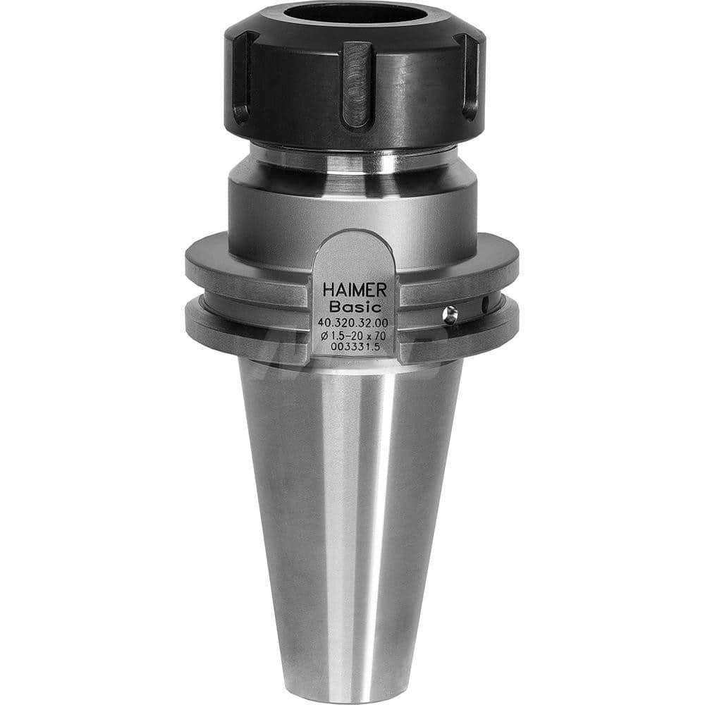 Collet Chuck: ER Collet, Taper Shank 25 mm Projection, Through Coolant