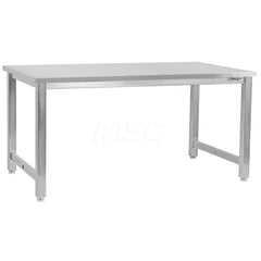 Stationary Work Bench: 60″ Wide, 36″ Deep, 32″ High 6,600 lb Capacity