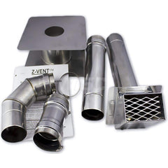 Water Heater Parts & Accessories; Type: Venting Kit; Length (Inch): 18; For Use With: Indoor Water Heaters; Contents: Termination Hood; 3″ x 12″ Pipe; 3″ x 18″ Pipe; Elbow; 3″ x 90 Degree; 3″ Wall Thimble; 3 ™ Appliance Adapter with backflow preventer; Ou